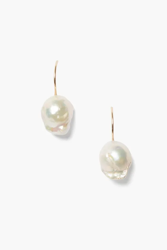 14k Baroque Earrings White Pearl Women Chan Luu 14k Fine