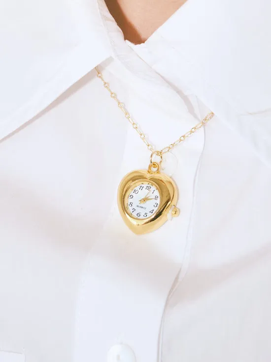 5 Min Away Watch Necklace Gold Women Jewelry Lisa Says Gah