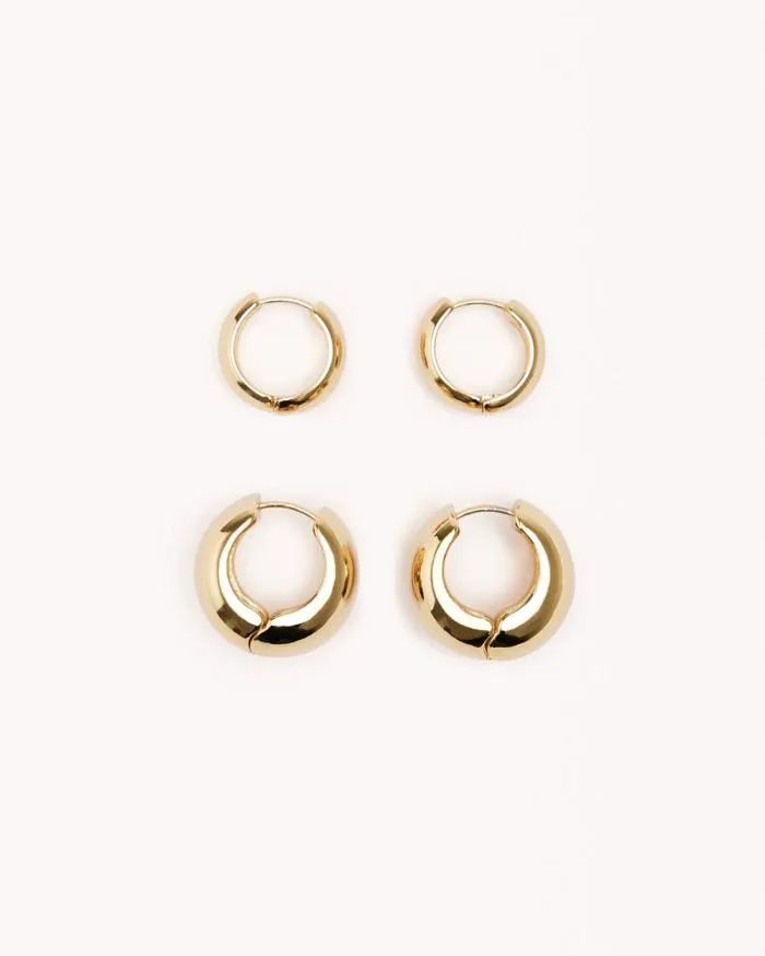 Accessories Billini Jewellery OTTAVIA EARRING 2 PACK GOLD PLATED 18K