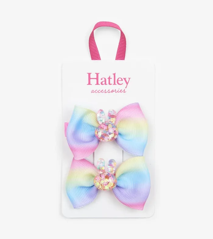 Accessories Girls Hatley Glitter Bunnies Hair Clips