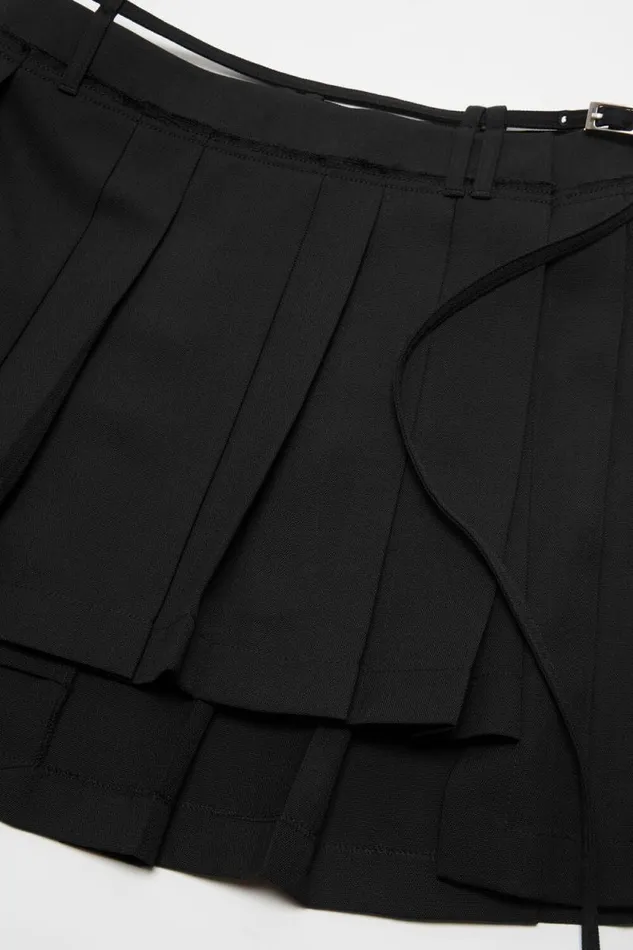 Acne Studios Asymmetric Pleated Skirt Black Women Skirts Acne Studios Asymmetric Pleated Skirt Black Women Skirts