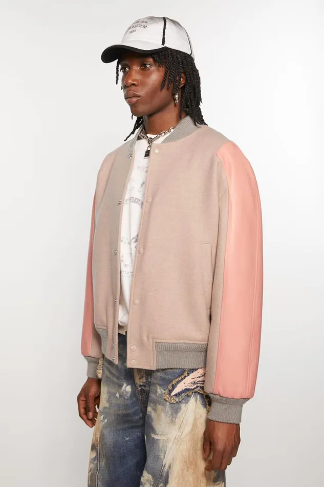 Acne Studios Bomber Jacket Pastel Pink Men Outerwear Acne Studios Bomber Jacket Pastel Pink Men Outerwear