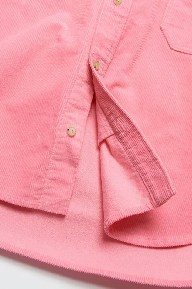 Acne Studios Corduroy Overshirt Tango Pink Men Outerwear Acne Studios Corduroy Overshirt Tango Pink Men Outerwear