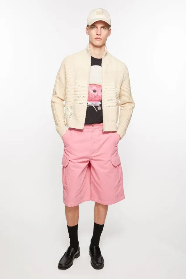 Acne Studios Corduroy Shorts Tango Pink Men Shorts Acne Studios Corduroy Shorts Tango Pink Men Shorts
