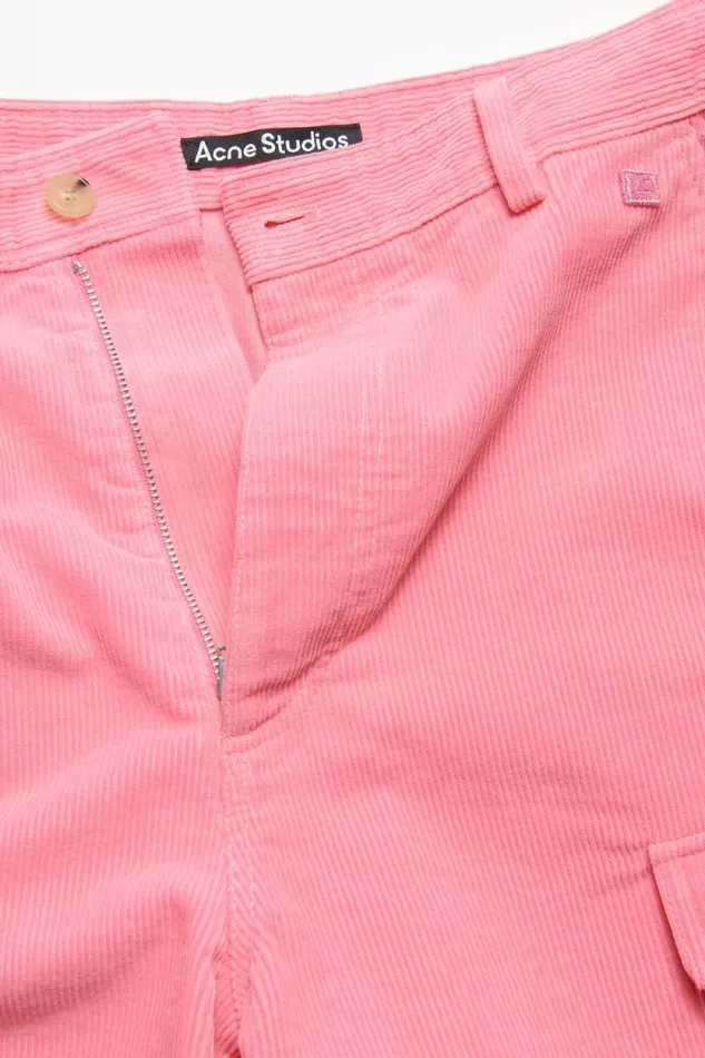 Acne Studios Corduroy Shorts Tango Pink Men Shorts Acne Studios Corduroy Shorts Tango Pink Men Shorts