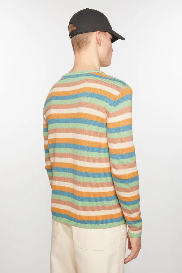 Acne Studios Crew Neck Sweater Mint Greenmulti Women Knitwear Acne Studios Crew Neck Sweater Mint Greenmulti Women Knitwear