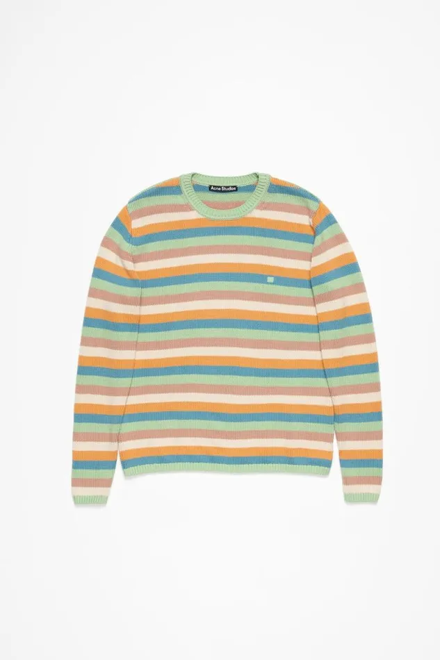 Acne Studios Crew Neck Sweater Mint Greenmulti Women Knitwear Acne Studios Crew Neck Sweater Mint Greenmulti Women Knitwear