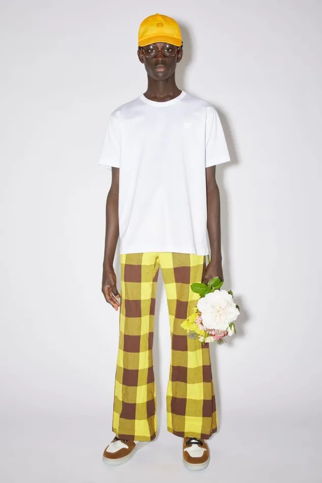 Acne Studios Crew Neck Tshirt 8211 Regular Fit Optic White Men Tshirts