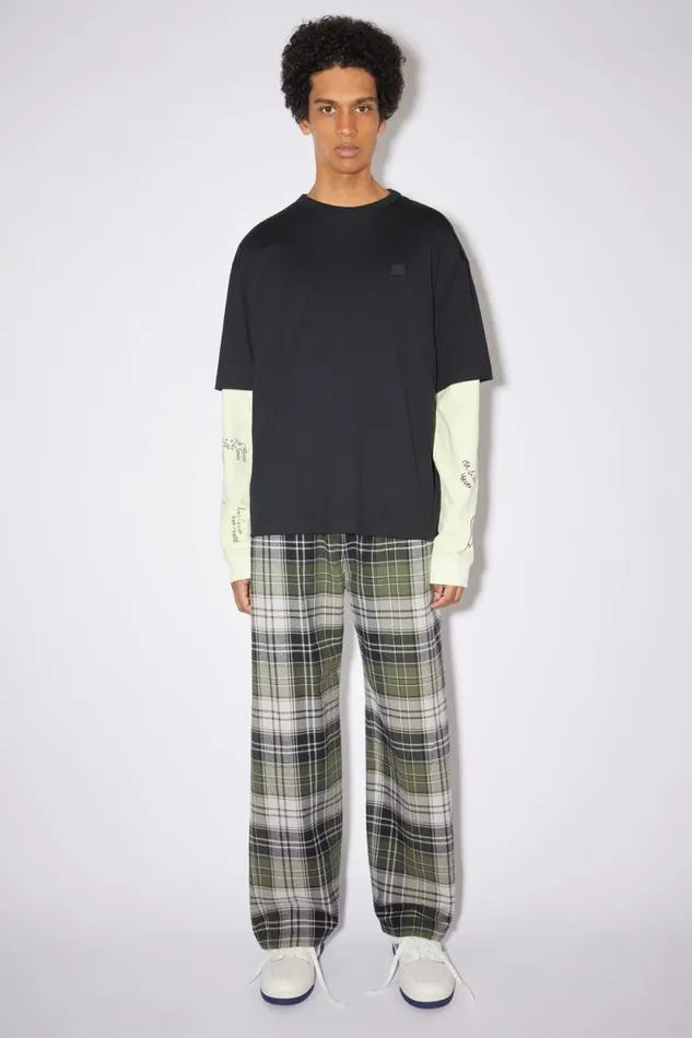 Acne Studios Crew Neck Tshirt Relaxed Fit Black Women Tshirts