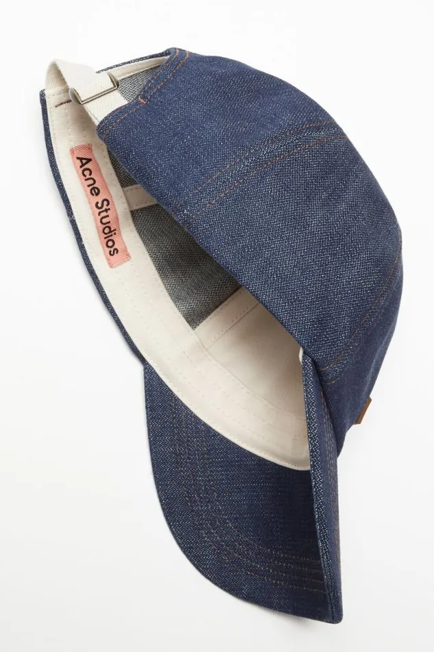 Acne Studios Denim Baseball Cap Indigo Blue Women Hats Acne Studios Denim Baseball Cap Indigo Blue Women Hats
