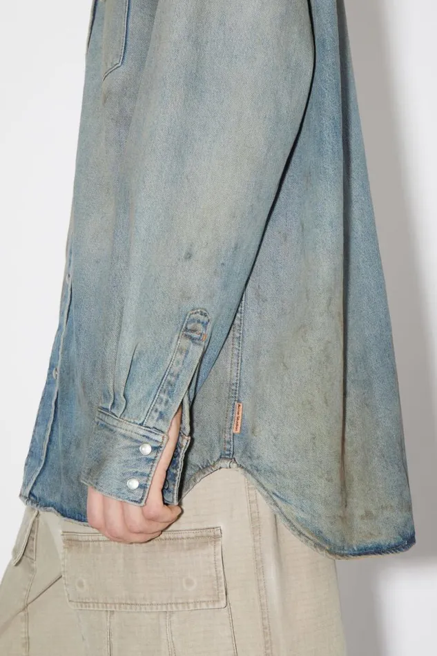 Acne Studios Denim Buttonup Shirt Mid Blue Men Shirts Acne Studios Denim Buttonup Shirt Mid Blue Men Shirts