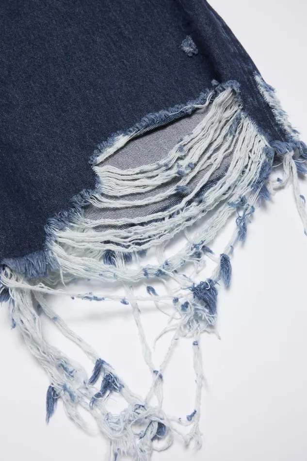 Acne Studios Distressed Denim Shorts 8211 Super Baggy Fit Mid Blue Men Shorts Acne Studios Distressed Denim Shorts 8211 Super Baggy Fit Mid Blue Men Shorts