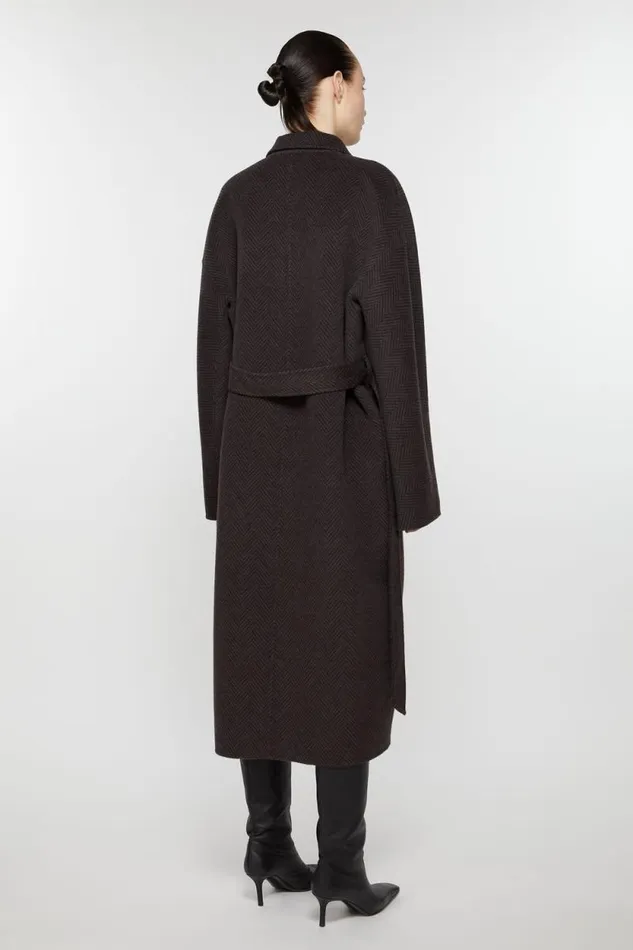 Acne Studios Doublebreasted Wool Coat Anthracite Grey Women Outerwear Acne Studios Doublebreasted Wool Coat Anthracite Grey Women Outerwear
