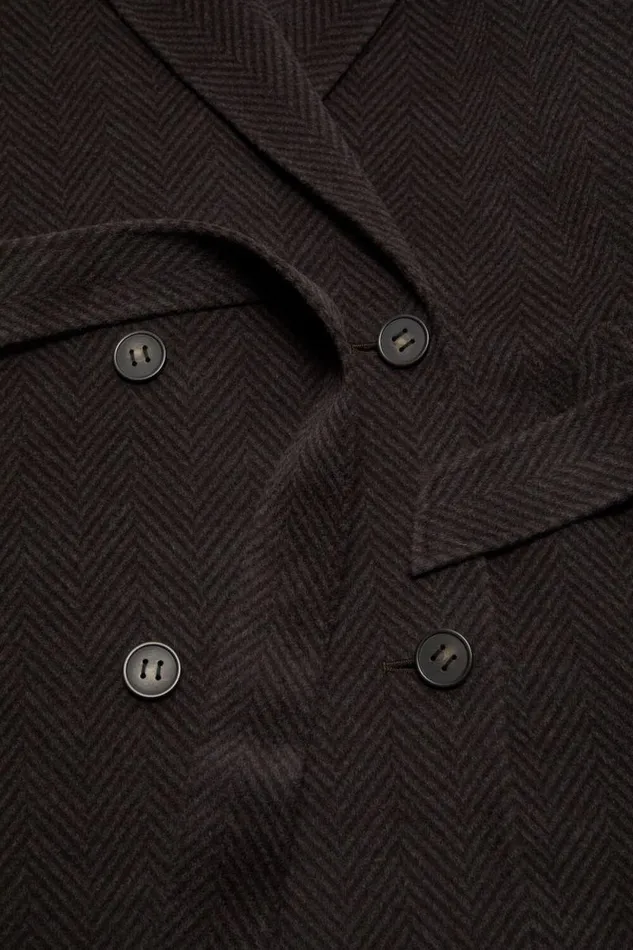 Acne Studios Doublebreasted Wool Coat Anthracite Grey Women Outerwear Acne Studios Doublebreasted Wool Coat Anthracite Grey Women Outerwear