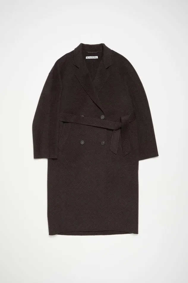 Acne Studios Doublebreasted Wool Coat Anthracite Grey Women Outerwear Acne Studios Doublebreasted Wool Coat Anthracite Grey Women Outerwear