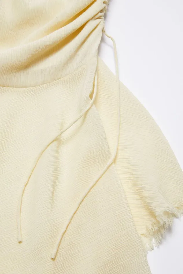 Acne Studios Draped Asymmetric Skirt Warm White Women Skirts Acne Studios Draped Asymmetric Skirt Warm White Women Skirts