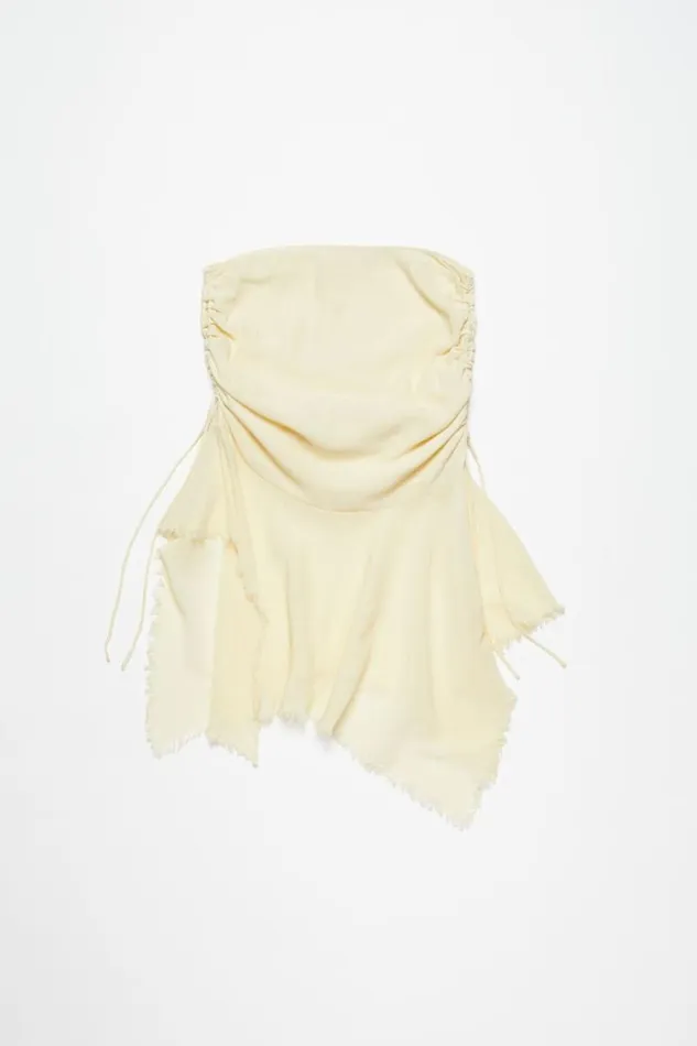 Acne Studios Draped Asymmetric Skirt Warm White Women Skirts Acne Studios Draped Asymmetric Skirt Warm White Women Skirts