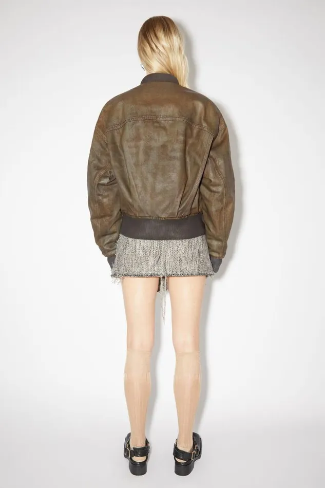 Acne Studios Dyed Denim Bomber Jacket Bluebeige Women Outerwear Acne Studios Dyed Denim Bomber Jacket Bluebeige Women Outerwear