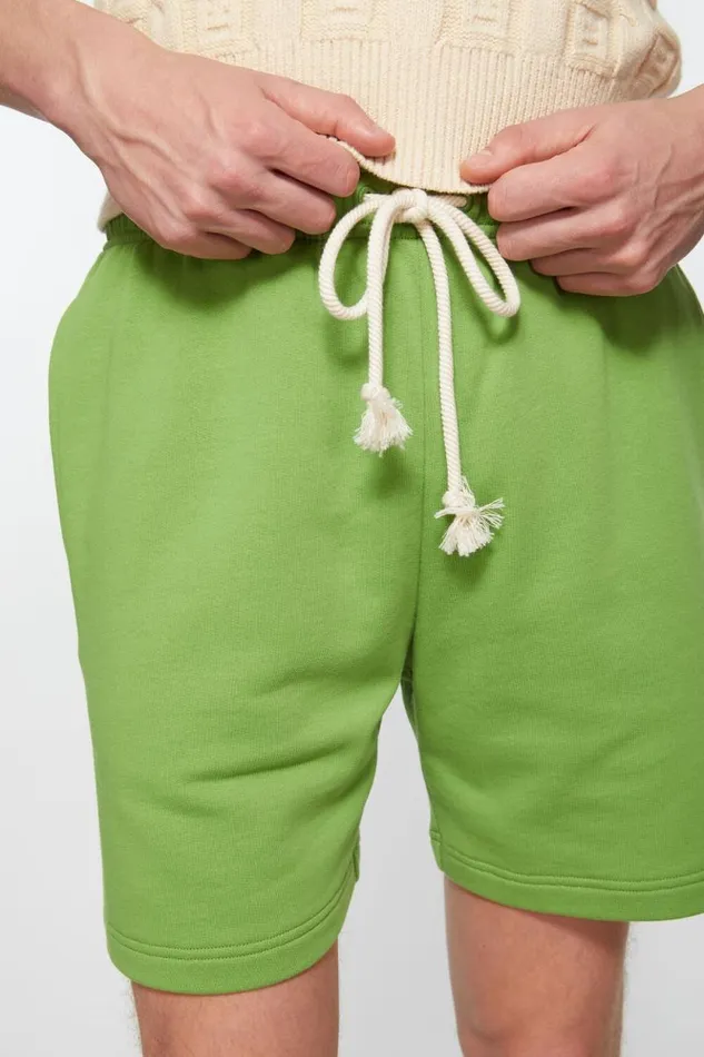 Acne Studios Fleece Shorts Herb Green Women Shorts Acne Studios Fleece Shorts Herb Green Women Shorts