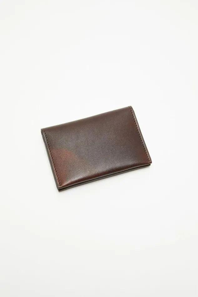Acne Studios Folded Leather Wallet Dark Brown Women Small Leather Goods Acne Studios Folded Leather Wallet Dark Brown Women Small Leather Goods