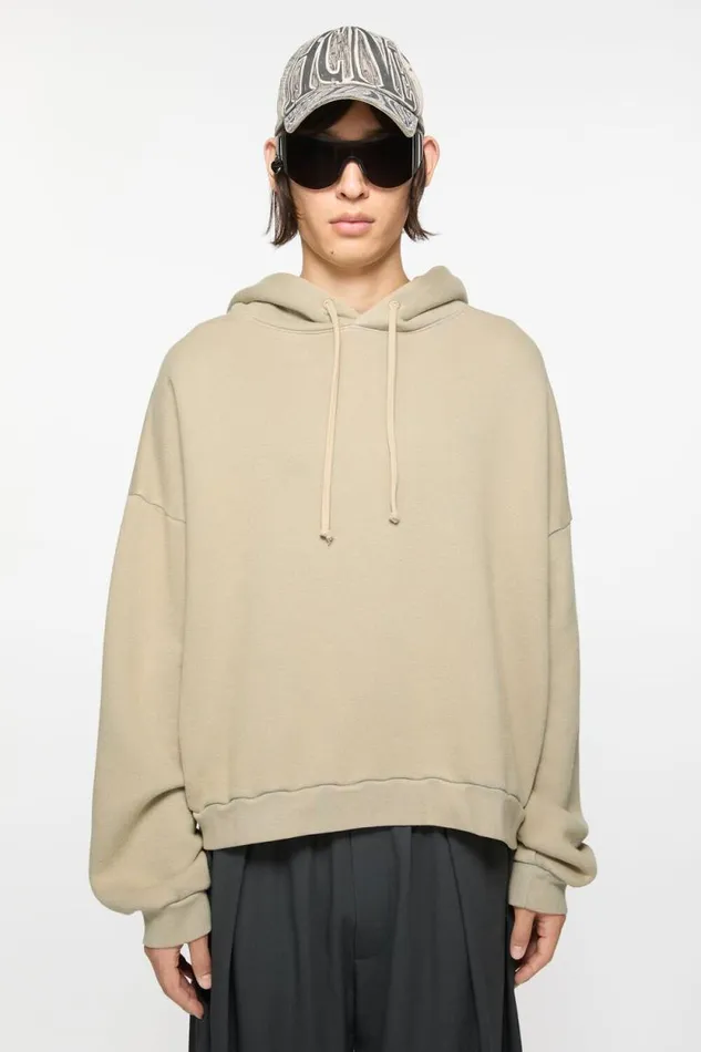 Acne Studios Hooded Sweater Concrete Grey Men Sweatshirts