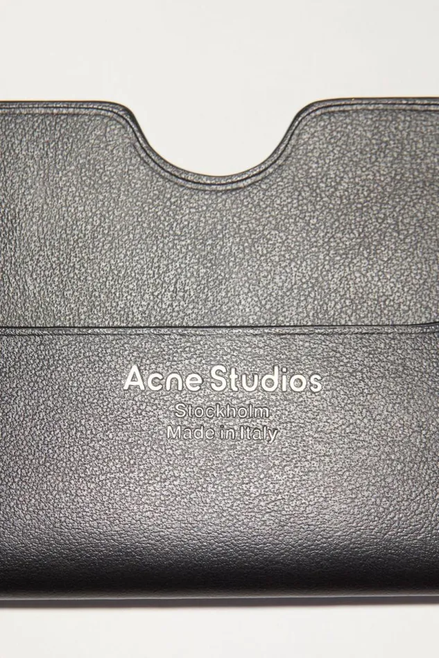 Acne Studios Leather Card Case Black Women Small Leather Goods Acne Studios Leather Card Case Black Women Small Leather Goods