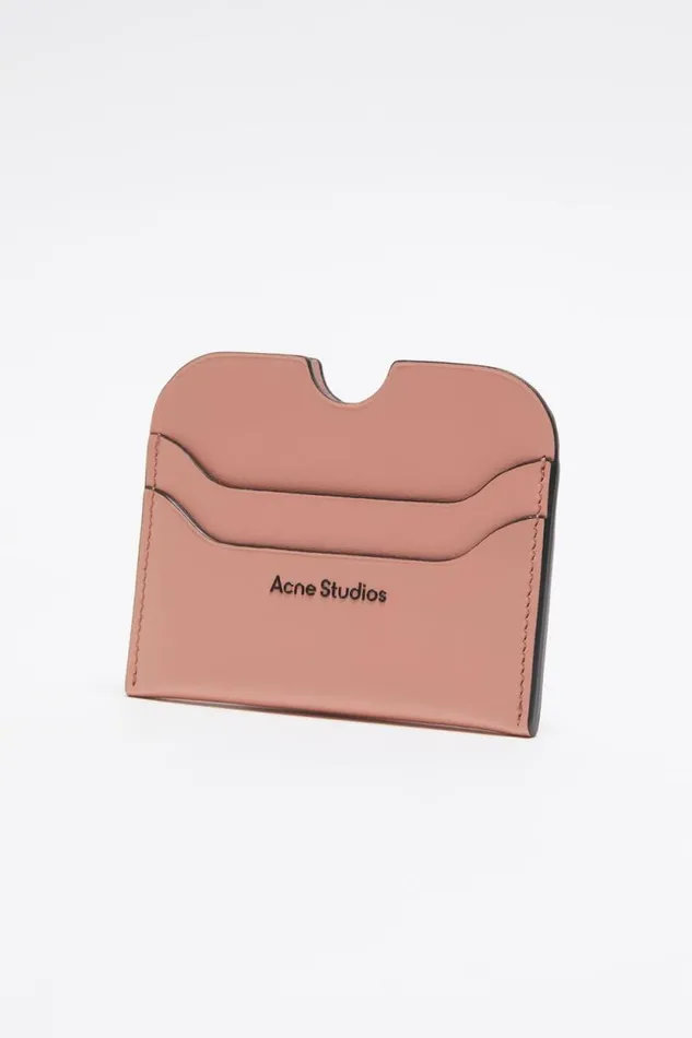 Acne Studios Leather Card Holder Salmon Pink Men Small Leather Goods Acne Studios Leather Card Holder Salmon Pink Men Small Leather Goods