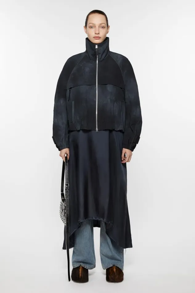 Acne Studios Nylon Jacket Stone Black Women Outerwear