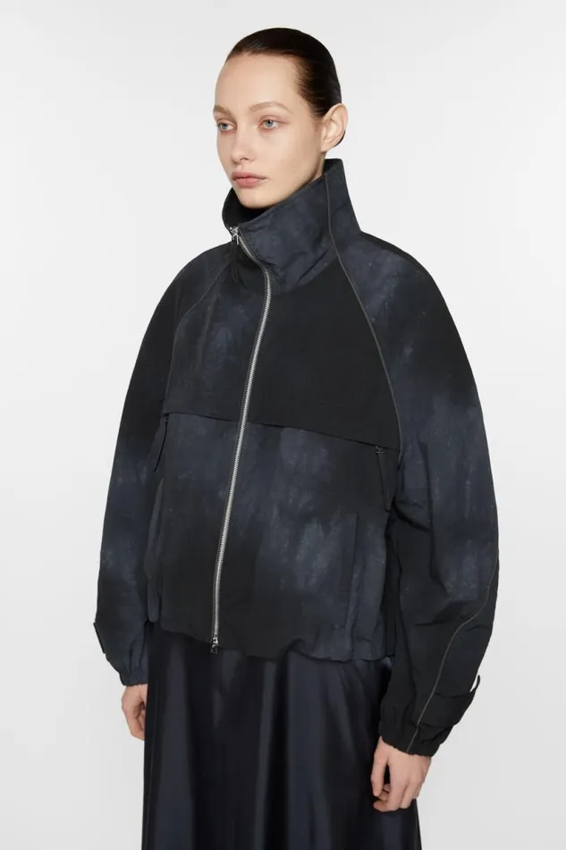 Acne Studios Nylon Jacket Stone Black Women Outerwear Acne Studios Nylon Jacket Stone Black Women Outerwear