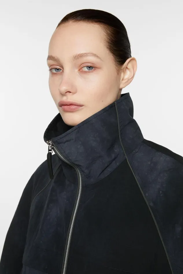 Acne Studios Nylon Jacket Stone Black Women Outerwear Acne Studios Nylon Jacket Stone Black Women Outerwear