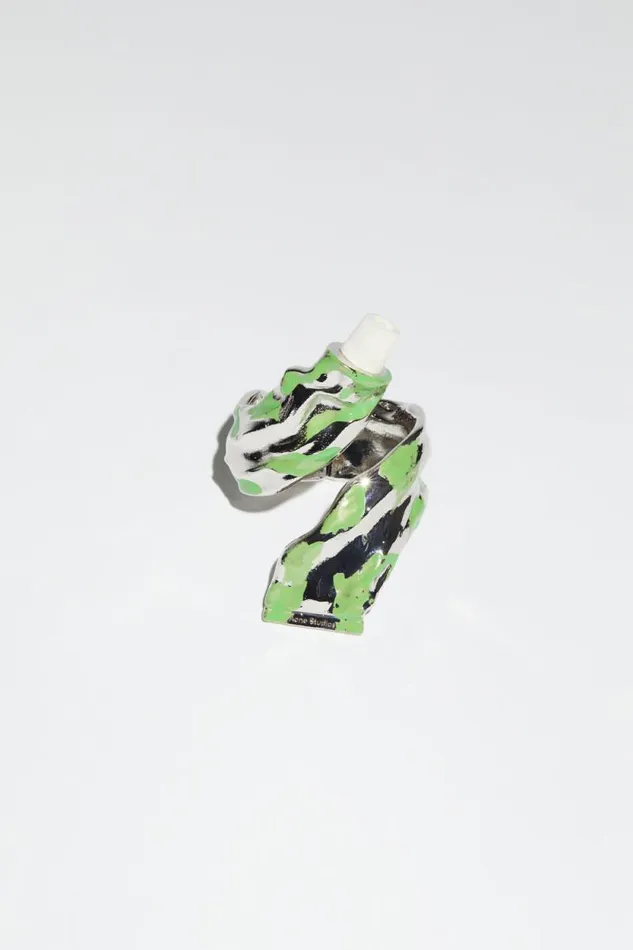 Acne Studios Paint Tube Bracelet Silvergreen Women Jewellery