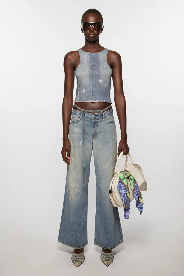 Acne Studios Print Silk Scarf Greenblue Women Scarves Acne Studios Print Silk Scarf Greenblue Women Scarves