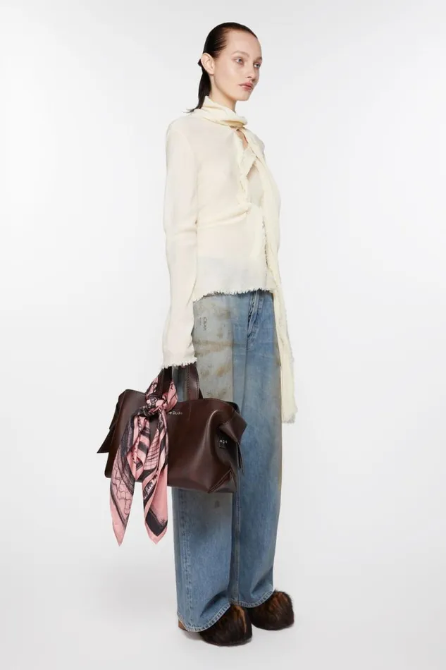 Acne Studios Print Silk Scarf Pinkblack Men Scarves Acne Studios Print Silk Scarf Pinkblack Men Scarves