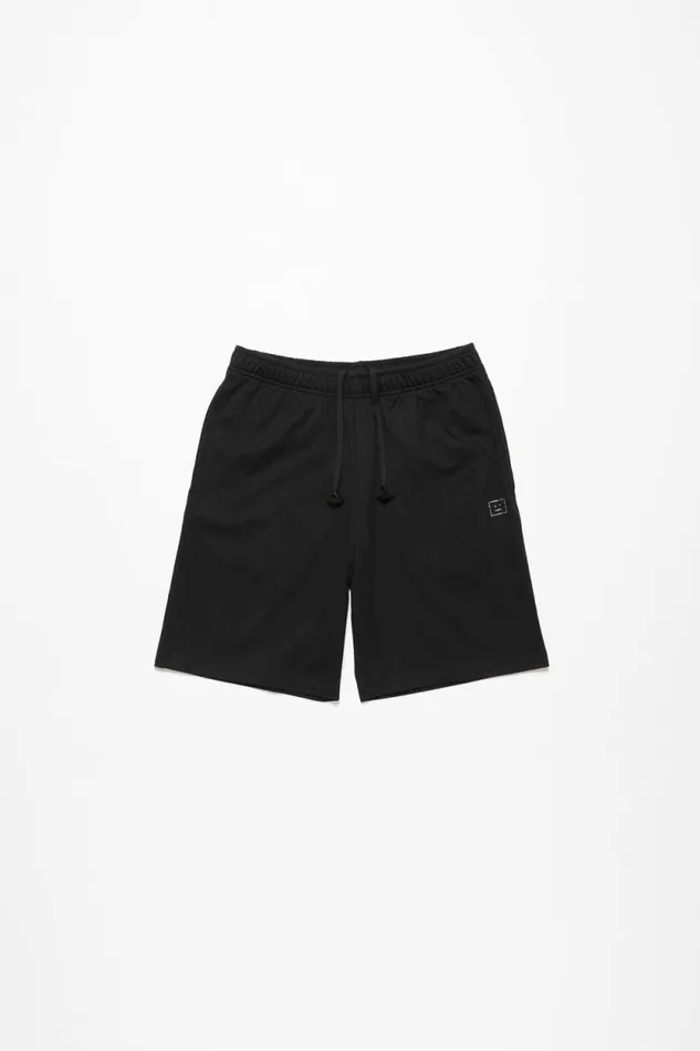 Acne Studios Printed Sweat Shorts Black Women Shorts Acne Studios Printed Sweat Shorts Black Women Shorts
