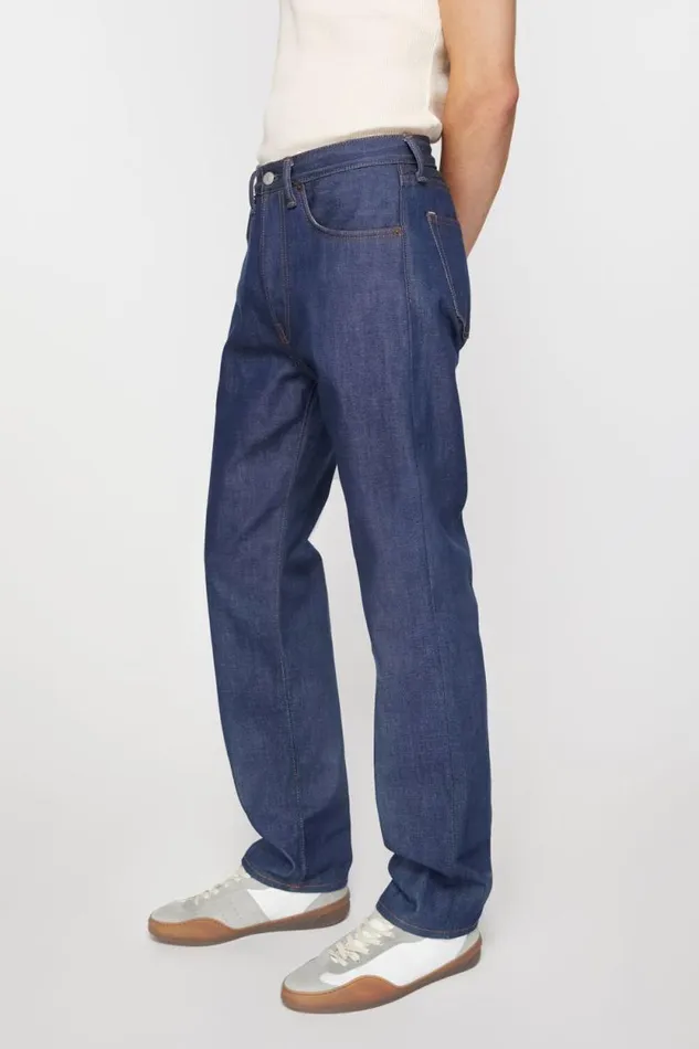 Acne Studios Regular Fit Jeans 1996 Indigo Blue Men Jeans Acne Studios Regular Fit Jeans 1996 Indigo Blue Men Jeans