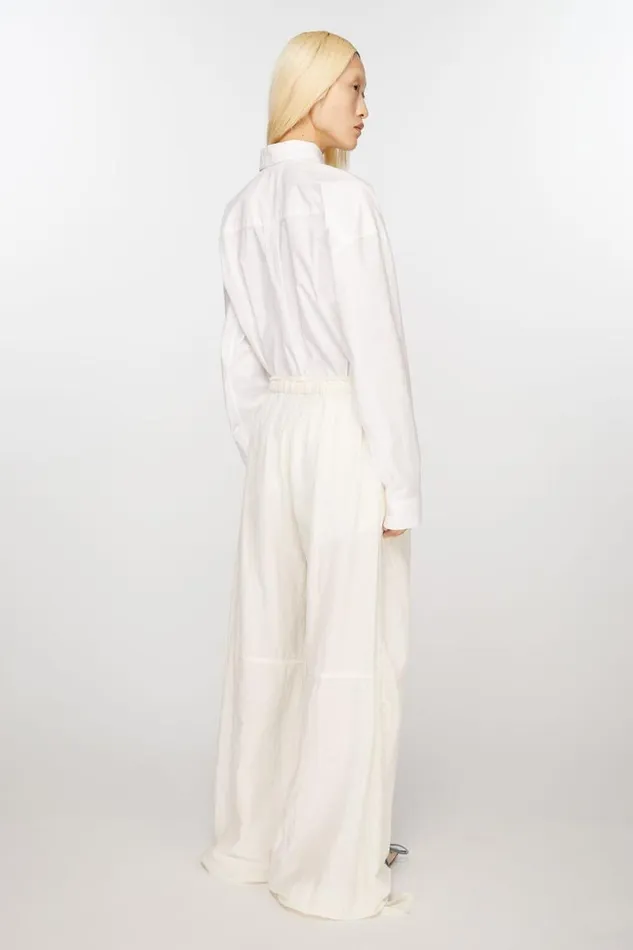 Acne Studios Relaxed Drawstring Trousers Warm White Women Trousers Acne Studios Relaxed Drawstring Trousers Warm White Women Trousers