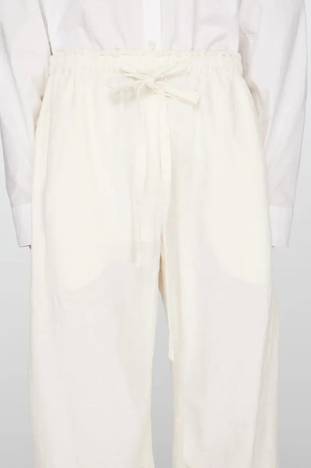 Acne Studios Relaxed Drawstring Trousers Warm White Women Trousers Acne Studios Relaxed Drawstring Trousers Warm White Women Trousers