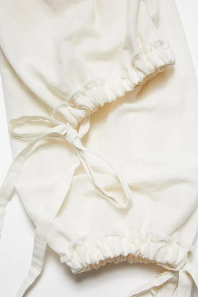 Acne Studios Relaxed Drawstring Trousers Warm White Women Trousers Acne Studios Relaxed Drawstring Trousers Warm White Women Trousers