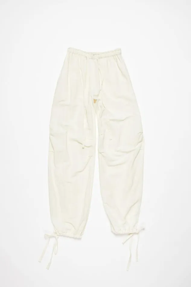 Acne Studios Relaxed Drawstring Trousers Warm White Women Trousers Acne Studios Relaxed Drawstring Trousers Warm White Women Trousers