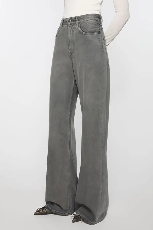 Acne Studios Relaxed Fit Jeans 8211 2022F Anthracite Grey Women Jeans Acne Studios Relaxed Fit Jeans 8211 2022F Anthracite Grey Women Jeans