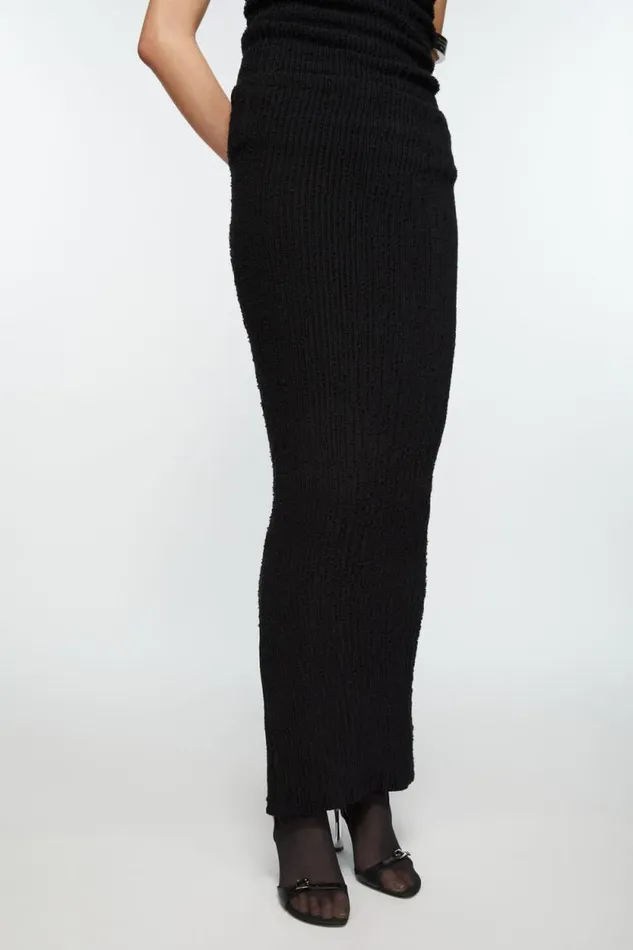 Acne Studios Rib Skirt Black Women Skirts Acne Studios Rib Skirt Black Women Skirts