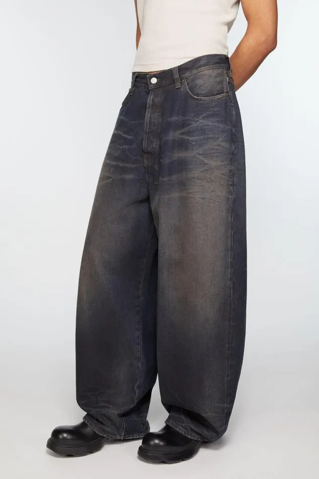 Acne Studios Super Baggy Fit Jeans 8211 2023M Dark Blue Men Jeans Acne Studios Super Baggy Fit Jeans 8211 2023M Dark Blue Men Jeans