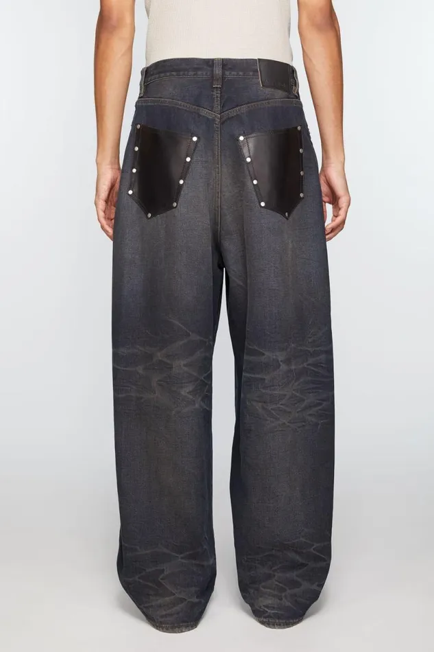Acne Studios Super Baggy Fit Jeans 8211 2023M Dark Blue Men Jeans Acne Studios Super Baggy Fit Jeans 8211 2023M Dark Blue Men Jeans