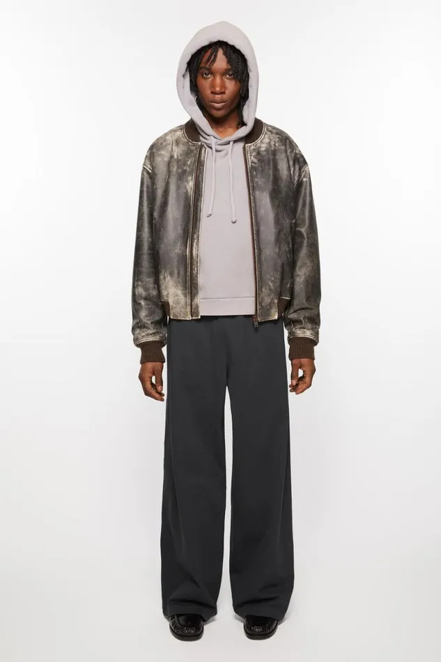 Acne Studios Sweatpant Logo Stamp Black Women Trousers