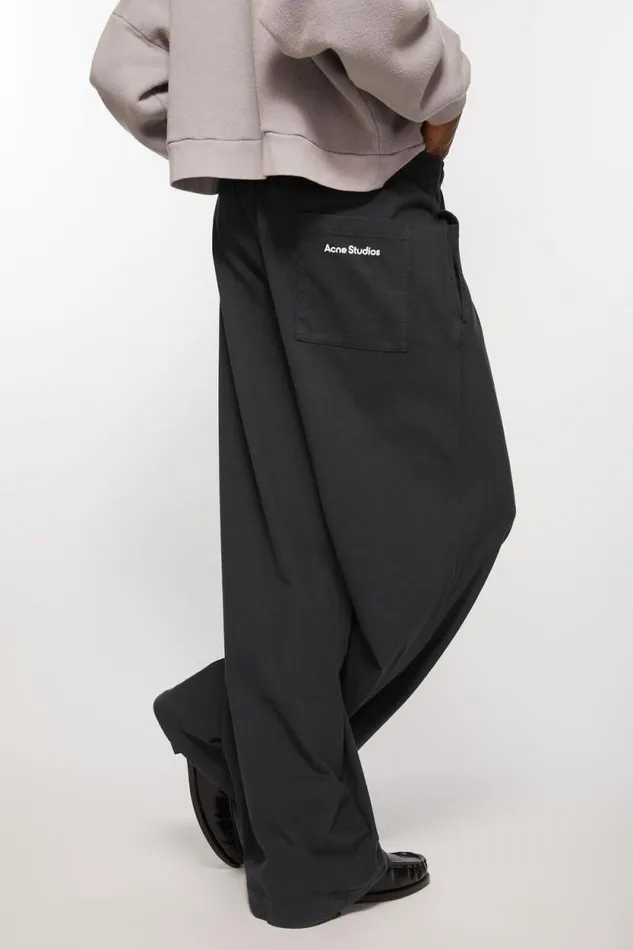 Acne Studios Sweatpant Logo Stamp Black Women Trousers Acne Studios Sweatpant Logo Stamp Black Women Trousers