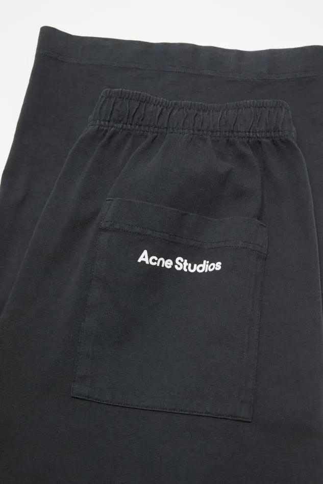 Acne Studios Sweatpant Logo Stamp Black Women Trousers Acne Studios Sweatpant Logo Stamp Black Women Trousers