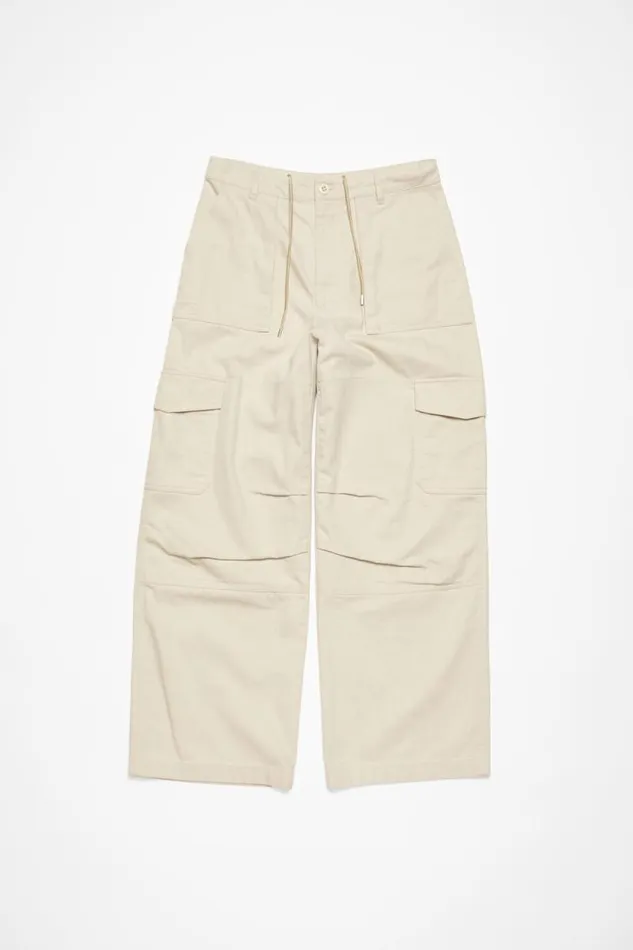 Acne Studios Twill Trousers Ivory White Men Trousers Acne Studios Twill Trousers Ivory White Men Trousers