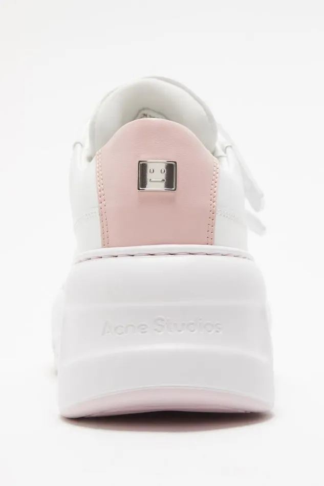 Acne Studios Velcro Strap Platform Sneakers Optic Whitepink Men Face Collection Acne Studios Velcro Strap Platform Sneakers Optic Whitepink Men Face Collection