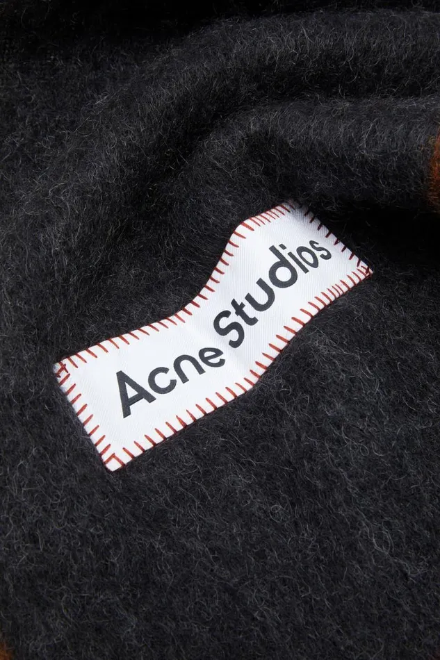 Acne Studios Wool Mohair Scarf 8211 Narrow Black Women Scarves Acne Studios Wool Mohair Scarf 8211 Narrow Black Women Scarves