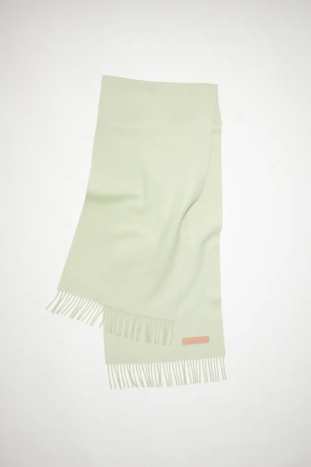 Acne Studios Wool Scarf Pink Label Pale Green Men Scarves